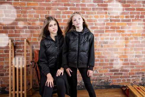 Ellabee Fur Lined Black Bomber